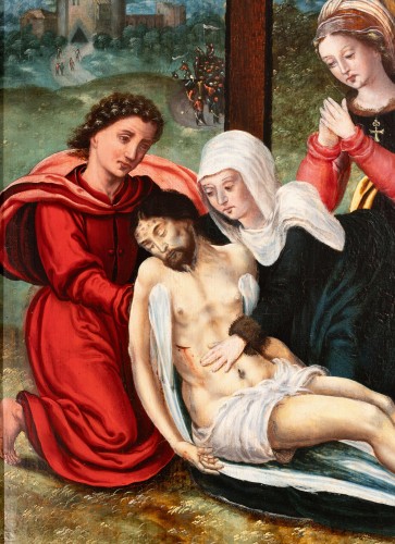 Déploration du Christ, école Anversoise du XVIème siècle - Galerie Nicolas Lenté