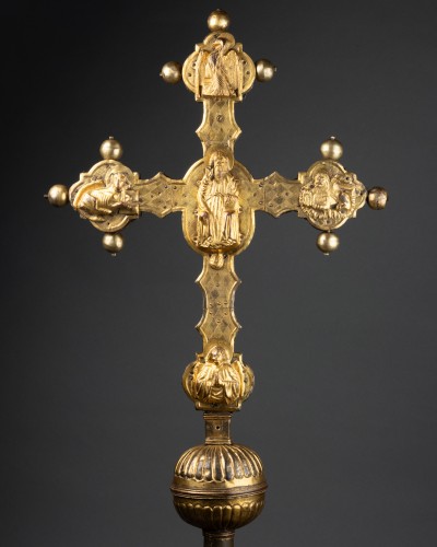 11th to 15th century - Processionnal cross, 15th century Lombardy