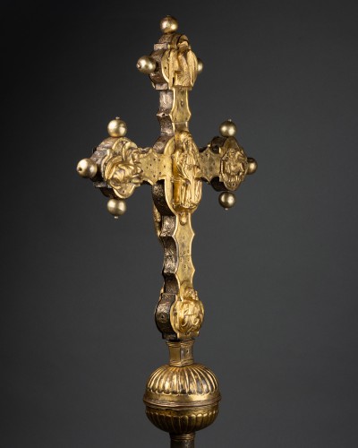 Middle age - Processionnal cross, 15th century Lombardy