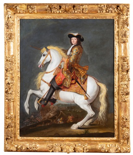 Equestrian portrait of Louis XIV, workshop of René-Antoine Houasse, c. 1690