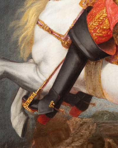 Equestrian portrait of Louis XIV, workshop of René-Antoine Houasse, c. 1690 - Louis XIV