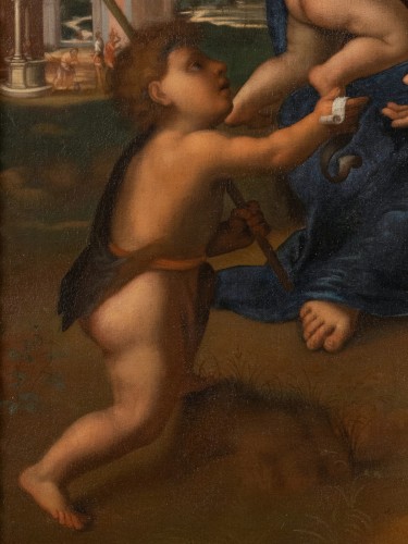 17th century Italian school, The Virgin and Child with St John the Baptist - 