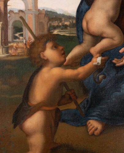 17th century Italian school, The Virgin and Child with St John the Baptist - 