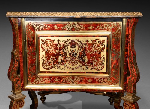 A Louis XIV tortoiseshell and brass Boulle marquetry bureau Mazarin - Louis XIV