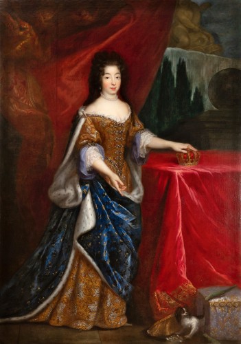 Large portrait of Marie-Anne-Victoire of Bavaria by François de Troy, circa 1685 - Paintings & Drawings Style Louis XIV