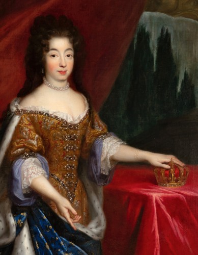 Paintings & Drawings  - Large portrait of Marie-Anne-Victoire of Bavaria by François de Troy, circa 1685