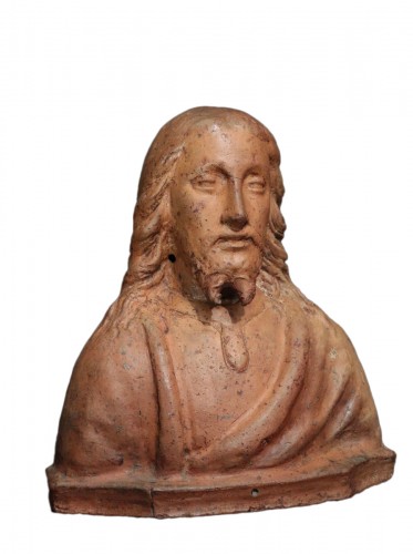 Terracotta Bust Of Christ, Tuscany, 16th Century