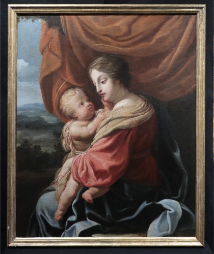 Madone et enfant, peintre français du17e siècle