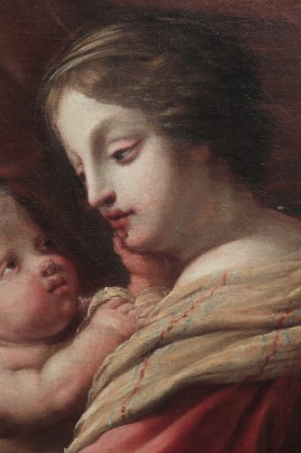 Tableaux et dessins Tableaux XVIIe siècle - Madone et enfant, peintre français du17e siècle