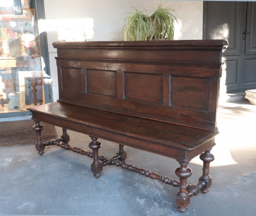 Bench With Back, Tuscany 17th century - Seating Style Louis XIII