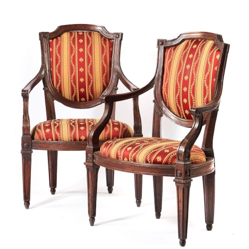 Pair of small armchairs, Genoa late 18th century