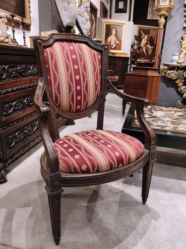 Paire de fauteuils, Gênes fin du 18e siècle - Sièges Style Louis XVI