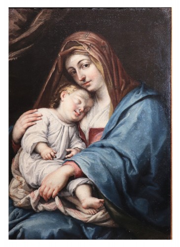 Paintings & Drawings  - Madonna With Sleeping Child, Flemish Painter of the  Late 17th Century