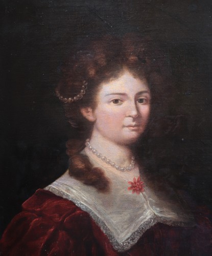 Portrait Of A Lady, French Painter of the 18th Century - Paintings & Drawings Style Louis XIV