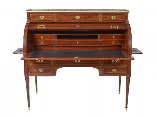 Bureau à cylindre en acajou d'époque Louis XVI estampillé Avril - Louis XVI