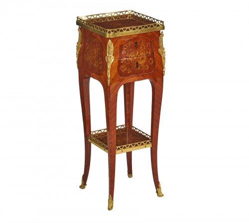 Very small Louis XV inlaid table attributed to Wolff