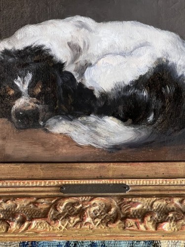 XIXe siècle - Un épagneul endormi, attribué à Sir Henry Edwin Landseer (1802 - 1873)