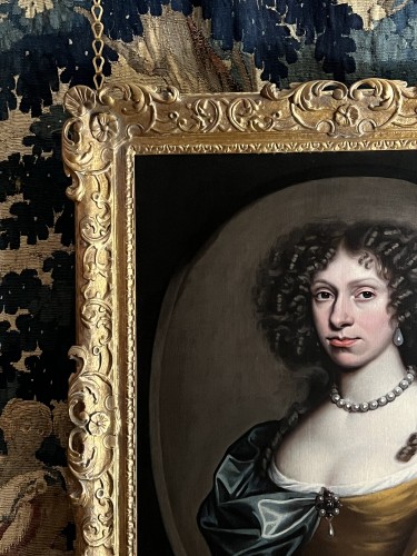 David Scougall (c.1610-c.1680) Portrait of Ellen Napier - Paintings & Drawings Style Louis XIII