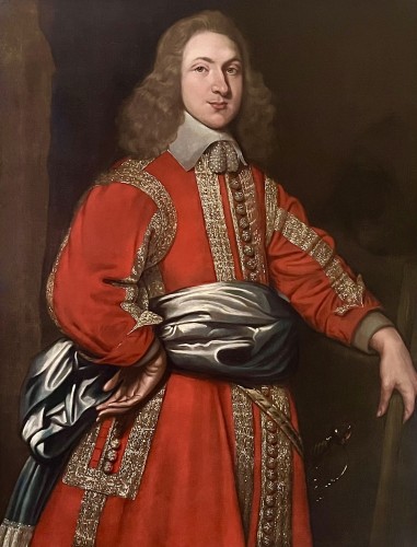 École Anglo-Hollandaise vers 1655 - Portrait d'Un Officier