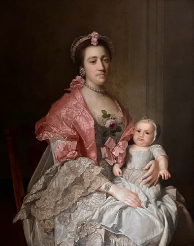 Une dame et son enfant vers 1760, Atelier de Sir Allan Ramsay