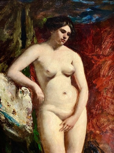 William Etty RA(1787 - 1849), A Standing Female Nude - Paintings & Drawings Style Louis-Philippe