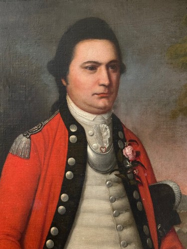 Tableaux et dessins Tableaux XVIIIe siècle - Stickland Lowry (1737-1785) - Portrait un officier d'Infanterie vers 1780