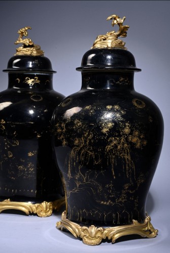 Asian Works of Art  - Pair Of Chinese Porcelain Potiches