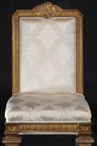 Sièges Chaise - Suite de mobilier de salon, Manufacture lombarde vers 1810-1820