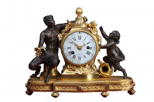 Pendule Louis XV avec satyres