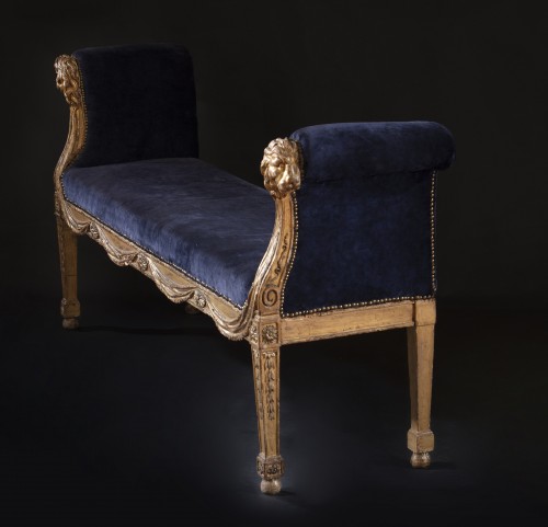 Neoclassical Bench, Rome second half of the 18th century. - Seating Style Louis XVI