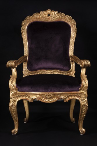 Pair of Louis XV armchairs, Rome second half of the 18th century. - Seating Style Louis XV