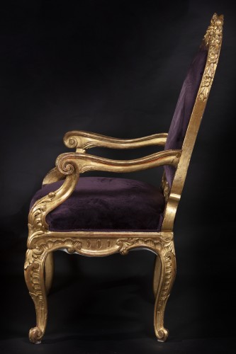 Seating  - Pair of Louis XV armchairs, Rome second half of the 18th century.