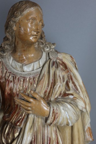 Grande sculpture du XVIIe siècle en noyer - Louis XIV