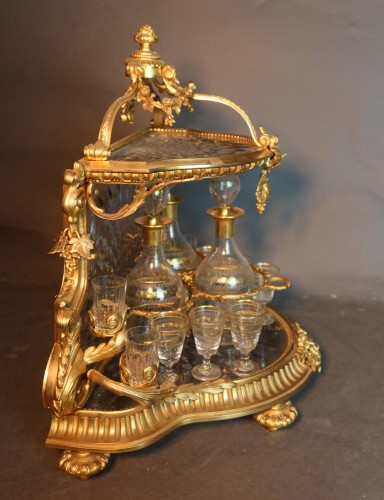 Cave à liqueur en cristal et bronze Baccarat - Objet de décoration Style Napoléon III