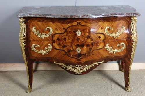 Commode sauteuse fin 19e siècle estampillée "Perreau" - Mobilier Style Napoléon III