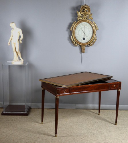 Table à jeux tric trac en acajou de la fin du XVIIIe siècle - Mobilier Style Louis XVI