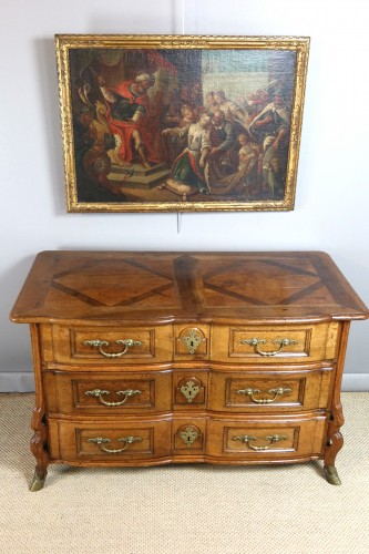 Commode mazarine en noyer fin XVIIIe siècle - Philippe Cote Antiquités