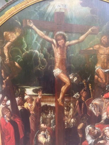 Grand retable, Golgotha. XVIe siècle - Tableaux et dessins Style 