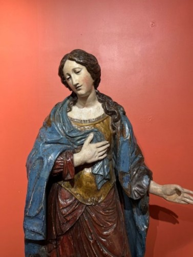 Grande Vierge à l'Enfant, XVIIe siècle - Sculpture Style 