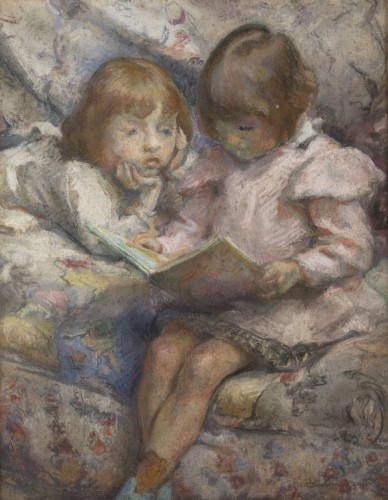 Georges Barat-levraux (1878-1964) - Little Girls Reading