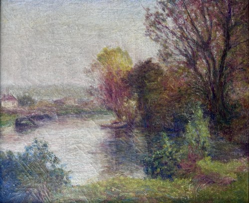 French School Around 1900 - River Landscape