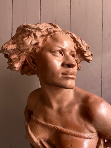 Jean-Baptiste Carpeaux (1827-1875) - Why Born a Slave  - Sculpture Style Napoléon III