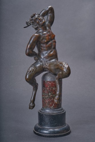 Sculpture  - Seated Faun,  Italy Early 17th Century