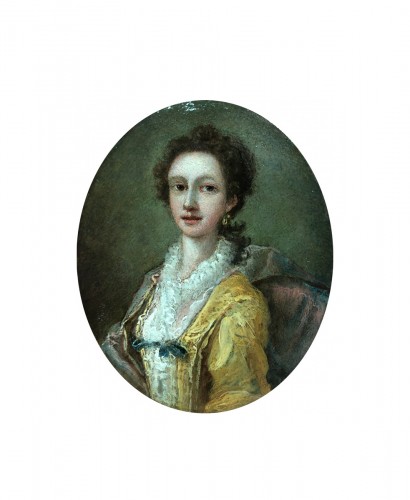 Miniature Portrait Of A Lady, Attributed To Francesco Guardi (1712-1793)