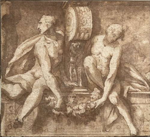 Étude pour une fresque, attribué à Francesco Penni (1488-1528) 