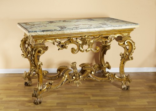 Walnut Emilian Consolle, first half of the 18th century - Louis XV
