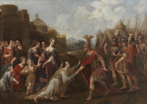 La famille de Darius avec Alexandre le Grand, école Italienne du 17e siècle - Riccardo Moneghini