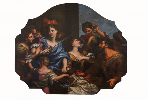 Achille et les filles de Lycomède par P. Gerolamo Piola (1666 - 1724 )