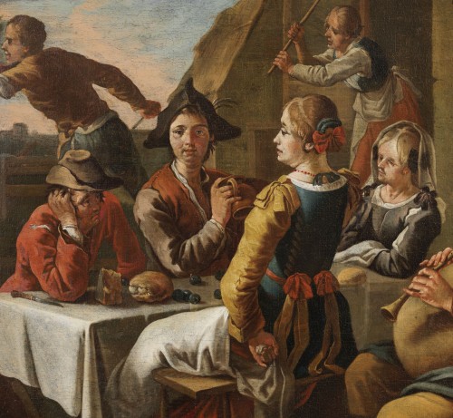 17th century - Scene From An Exterior Inn Of A 17th Century - Todeschini ( 1644 - 1736 )