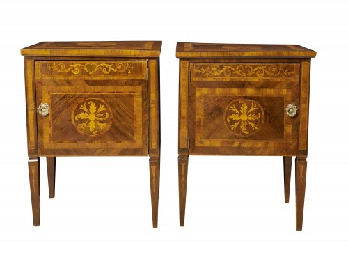 Pair Of Bedside Tables Louis XVI 